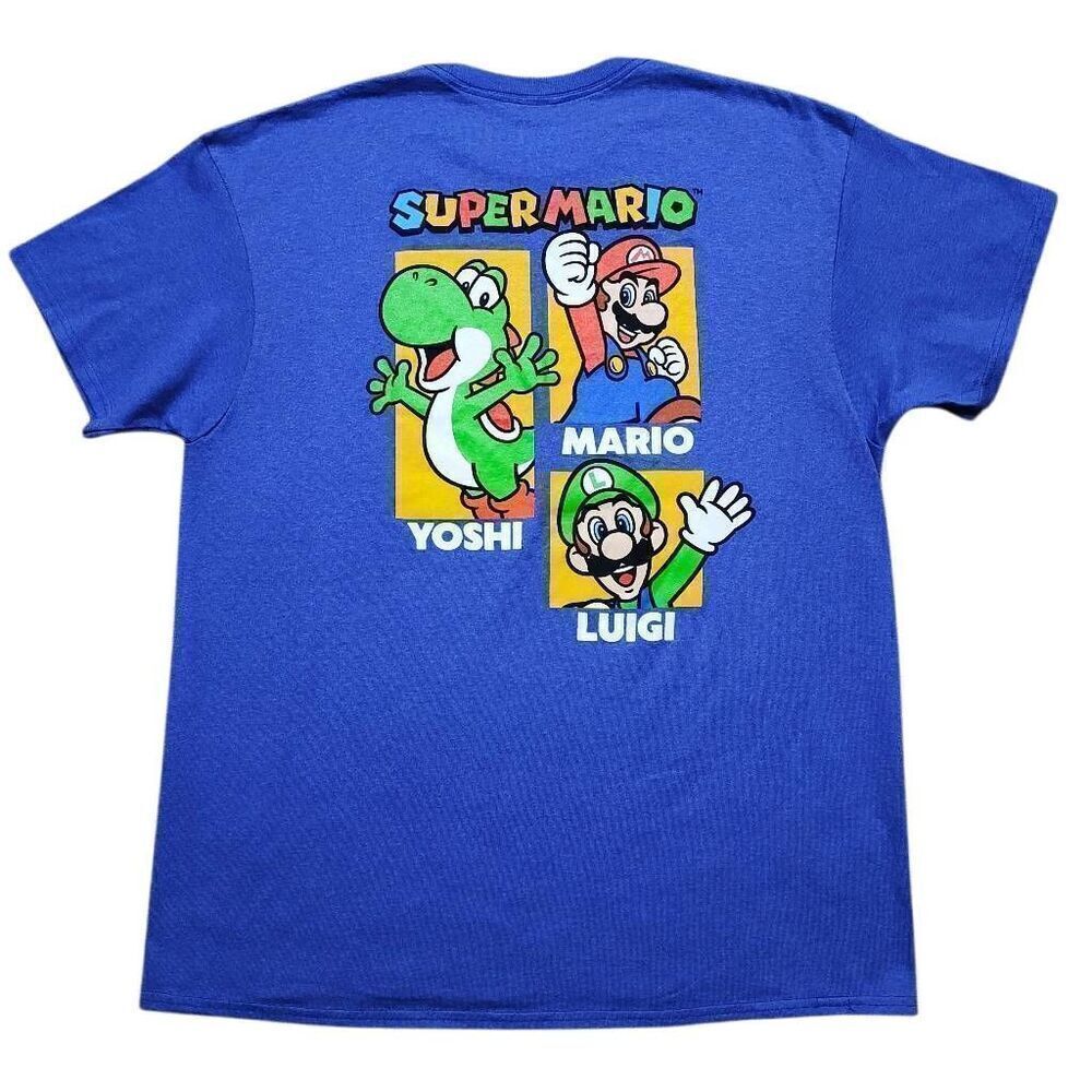 Nintendo Super Mario Mens Blue T-shirt -H